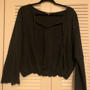 Long Sleeve Crop Blouse